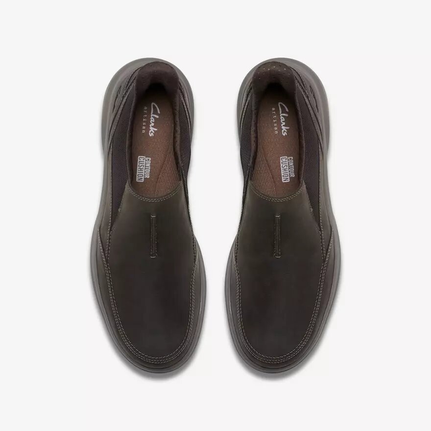 Scarpe da uomo Mullan Step in pelle marrone scuro Scarpe da uomo Mullan Step in pelle marrone scuro