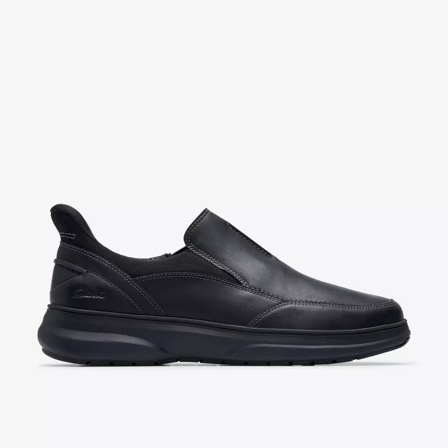 Scarpe da uomo Mullan Step in pelle nera Scarpe da uomo Mullan Step in pelle nera