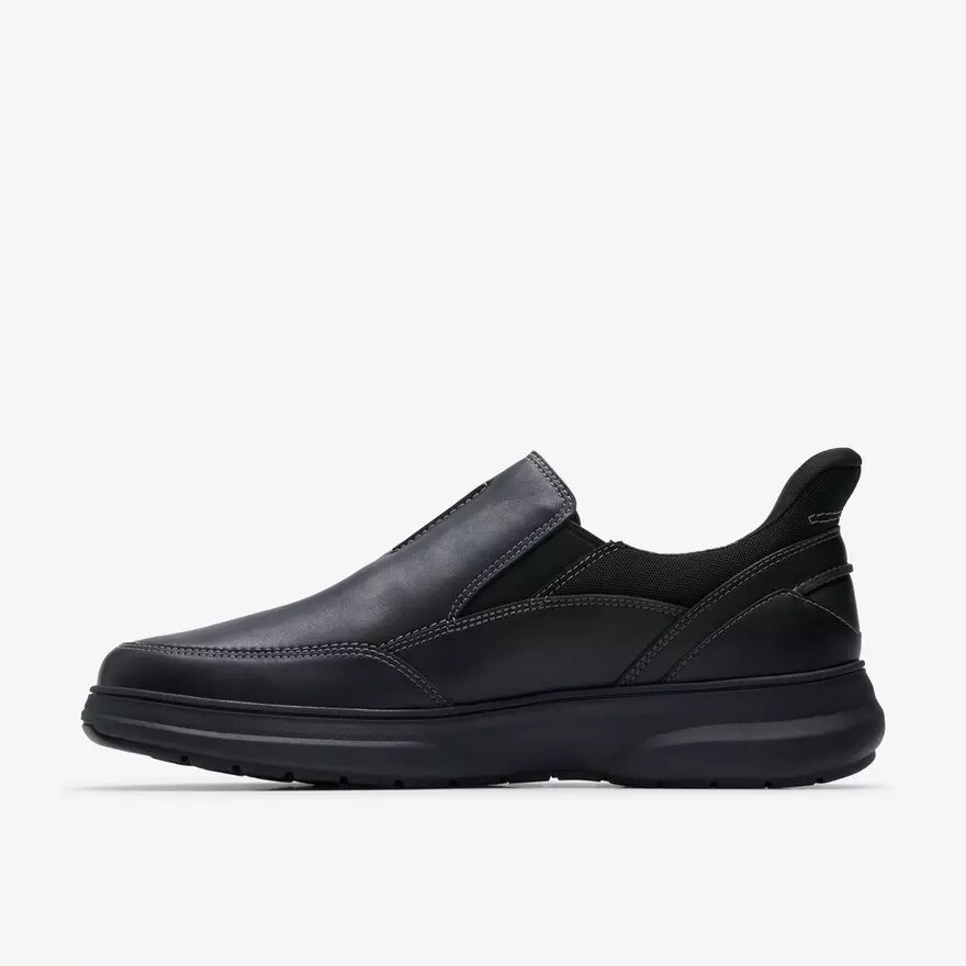 Scarpe da uomo Mullan Step in pelle nera Scarpe da uomo Mullan Step in pelle nera