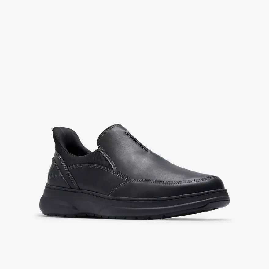 Scarpe da uomo Mullan Step in pelle nera Scarpe da uomo Mullan Step in pelle nera