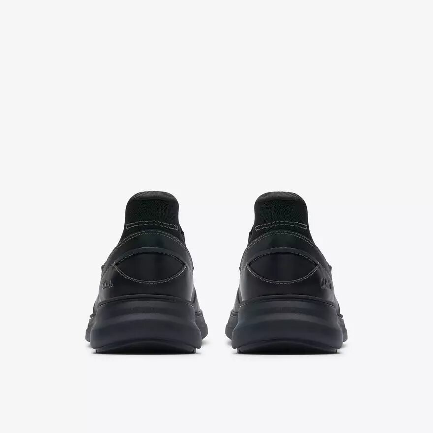 Scarpe da uomo Mullan Step in pelle nera Scarpe da uomo Mullan Step in pelle nera