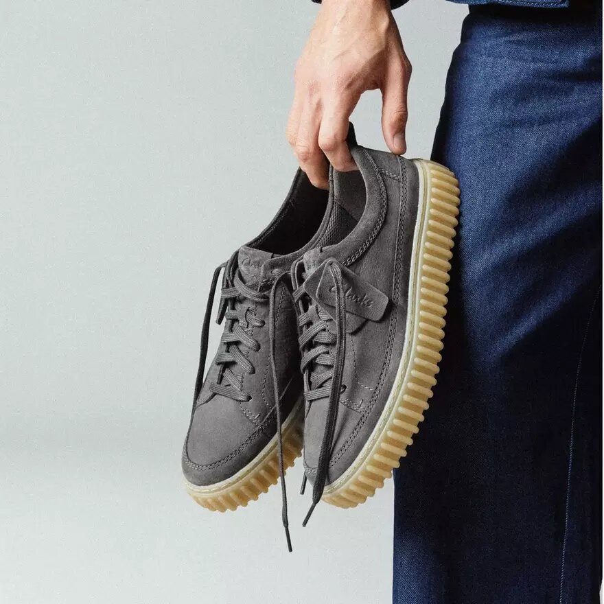 Scarpe da uomo Torhill Lace in nabuk grigio scuro Scarpe da uomo Torhill Lace in nabuk grigio scuro