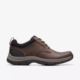 Scarpe da uomo Walpath Low in pelle marrone con lacci