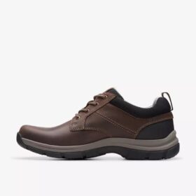 Scarpe da uomo Walpath Low in pelle marrone con lacci