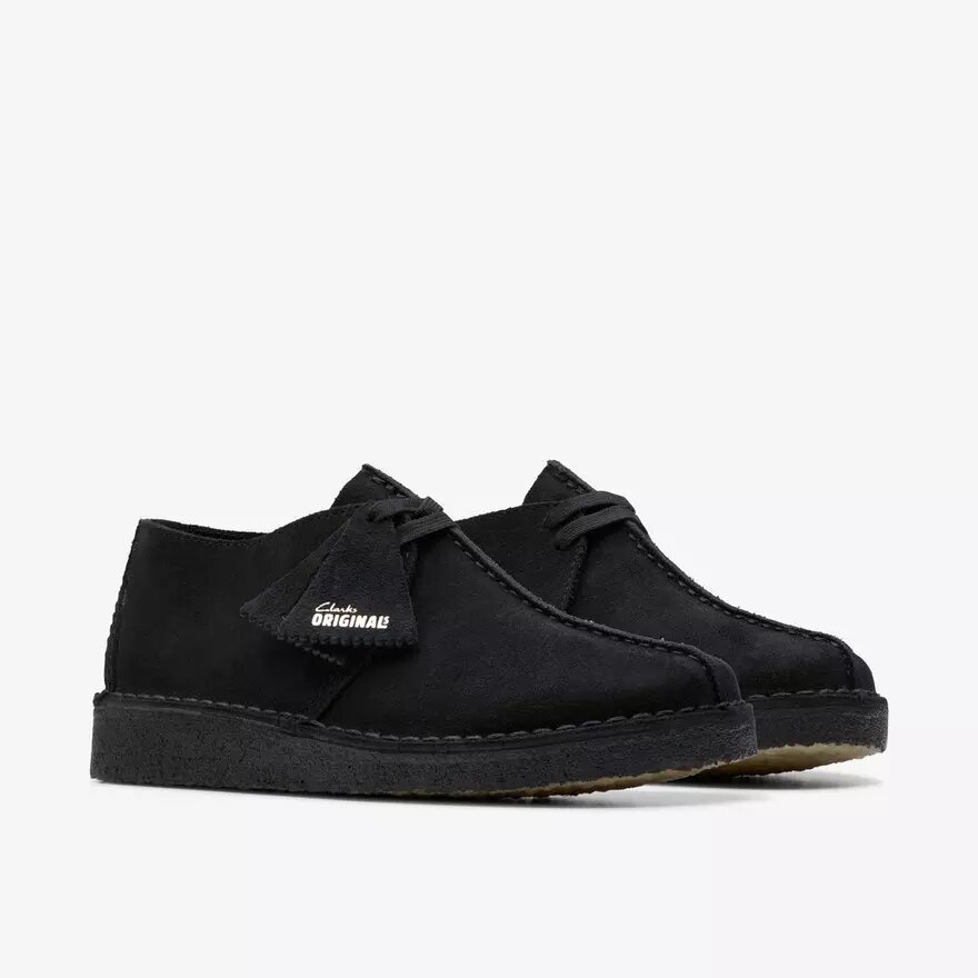 Scarpe Desert Trek da donna in pelle scamosciata nera Scarpe Desert Trek da donna in pelle scamosciata nera