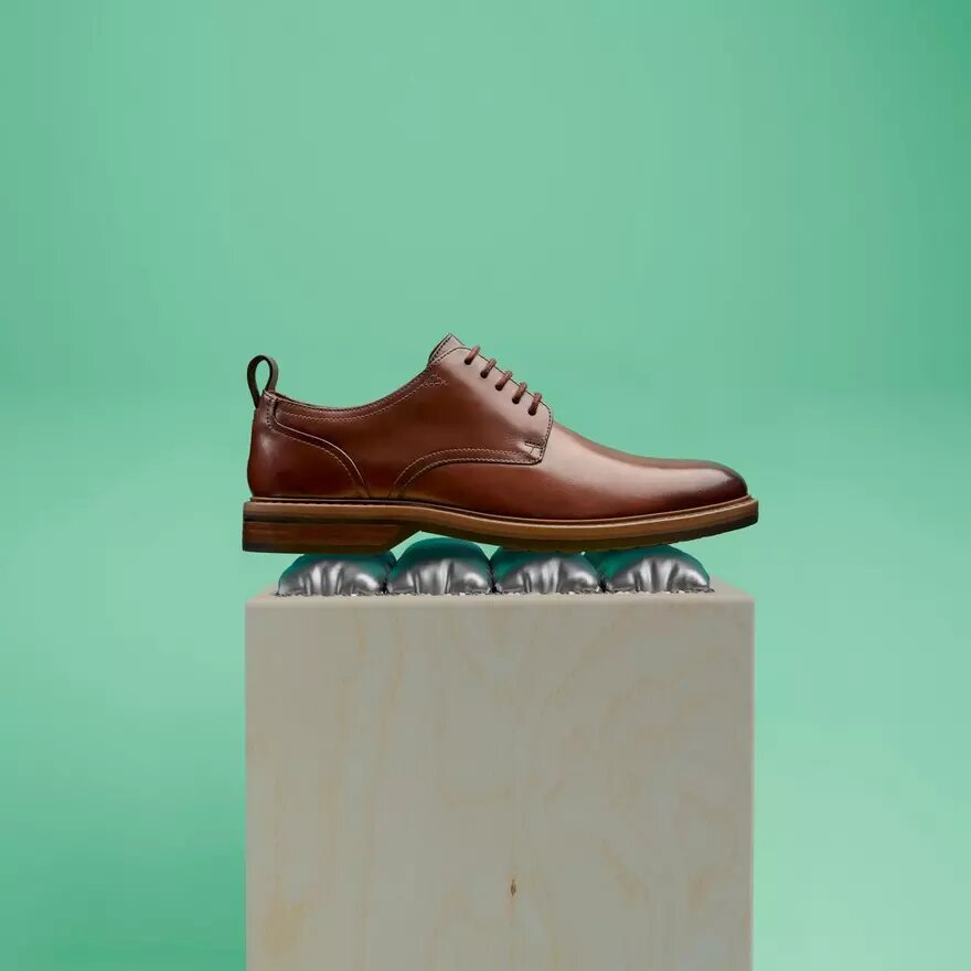 Scarpe Oxford da uomo Aldwin Lace in pelle color cuoio Scarpe Oxford da uomo Aldwin Lace in pelle color cuoio