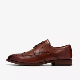 Scarpe Oxford da uomo Bowburn Tip in pelle marrone chiaro