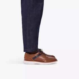 Scarpe Oxford da uomo Brantin in pelle marrone chiaro