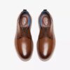Scarpe Oxford da uomo Brantin Plain in pelle marrone chiaro