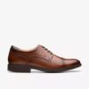 Scarpe Oxford da uomo Eldredge Cap in pelle marrone chiaro | Clark’s