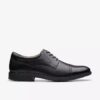 Scarpe Oxford da uomo Eldredge Cap in pelle nera | clarks