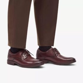 Scarpe Oxford da uomo Eldredge in pelle liscia marrone scuro | Clark’s