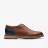 Scarpe Oxford da uomo Monahan in pelle liscia color cuoio | Clark’s