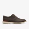 Scarpe Oxford da uomo Monahan Plain Stone in nabuk