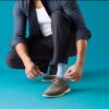 Scarpe Oxford da uomo Monahan Plain Stone in nabuk