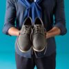 Scarpe Oxford da uomo Monahan Plain Stone in nabuk