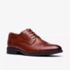 Scarpe Oxford da uomo Steadwell Cap in pelle marrone scuro