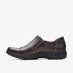 Scarpe slip-on da donna Carleigh Ray in pelle marrone scuro
