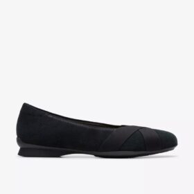 Scarpe slip-on da donna Jazmynn Gem in pelle scamosciata nera