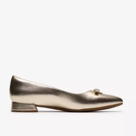 Scarpe slip-on da donna Natalyn Trim in oro metallizzato | Clark