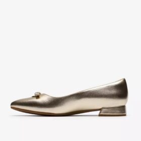 Scarpe slip-on da donna Natalyn Trim in oro metallizzato | Clark