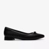 Scarpe slip-on da donna Natalyn Trim in pelle nera Scarpe slip-on da donna Natalyn Trim in pelle nera