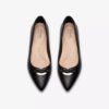 Scarpe slip-on da donna Natalyn Trim in pelle nera Scarpe slip-on da donna Natalyn Trim in pelle nera