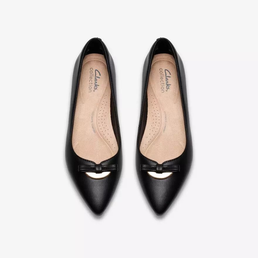 Scarpe slip-on da donna Natalyn Trim in pelle nera Scarpe slip-on da donna Natalyn Trim in pelle nera