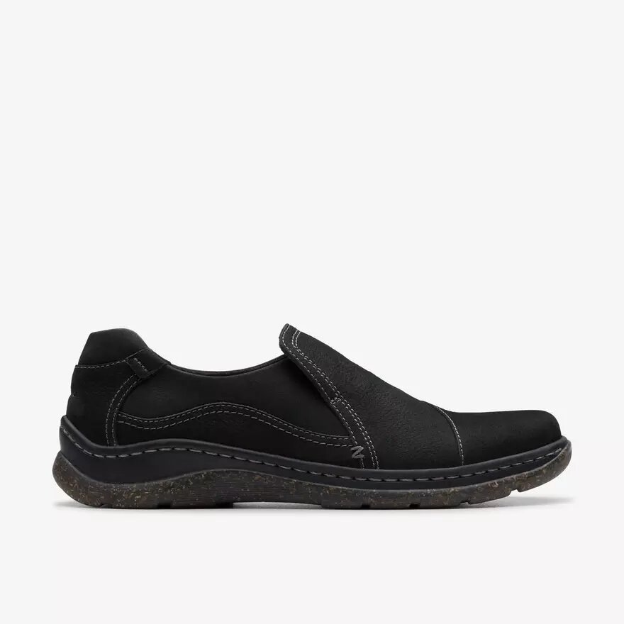 Scarpe slip-on da donna Orlene in pelle nera Scarpe slip-on da donna Orlene in pelle nera