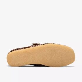 Scarpe Wallabee da donna con barra a T e stampa leopardata