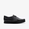Scarpe Wallabee™ per bambini più grandi in pelle nera Scarpe Wallabee™ per bambini più grandi in pelle nera