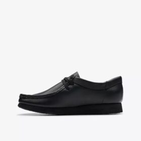 Scarpe Wallabee™ per bambini più grandi in pelle nera
