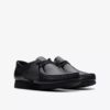 Scarpe Wallabee™ per bambini più grandi in pelle nera Scarpe Wallabee™ per bambini più grandi in pelle nera