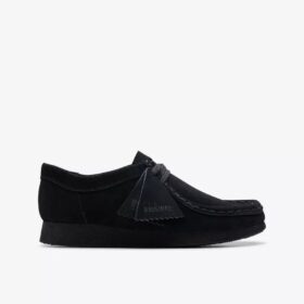 Scarpe Wallabee per bambini più grandi in pelle scamosciata nera