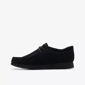 Scarpe Wallabee per bambini più grandi in pelle scamosciata nera