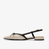 Sensa15 Bow da donna in pelle color crema con Slingback Sensa15 Bow da donna in pelle color crema con Slingback