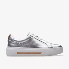 Sneakers da donna Hollyhock Walk in pelle argentata