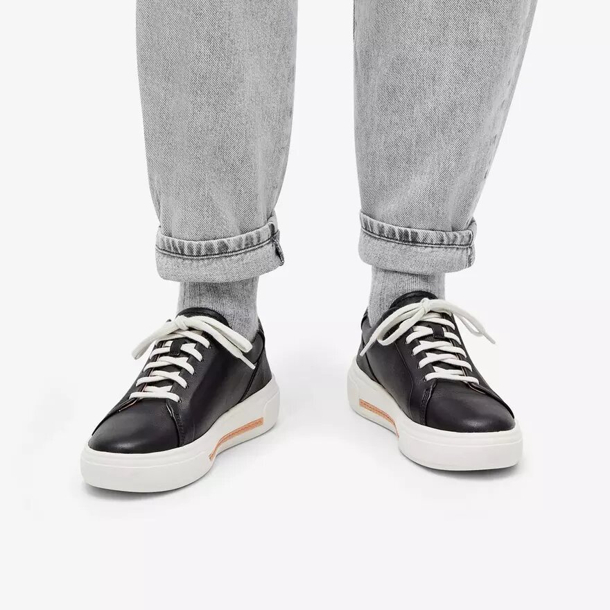 Sneakers da donna Hollyhock Walk in pelle nera Sneakers da donna Hollyhock Walk in pelle nera