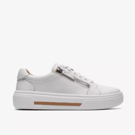 Sneakers da donna Hollyrose Zip in pelle bianca Sneakers da donna Hollyrose Zip in pelle bianca