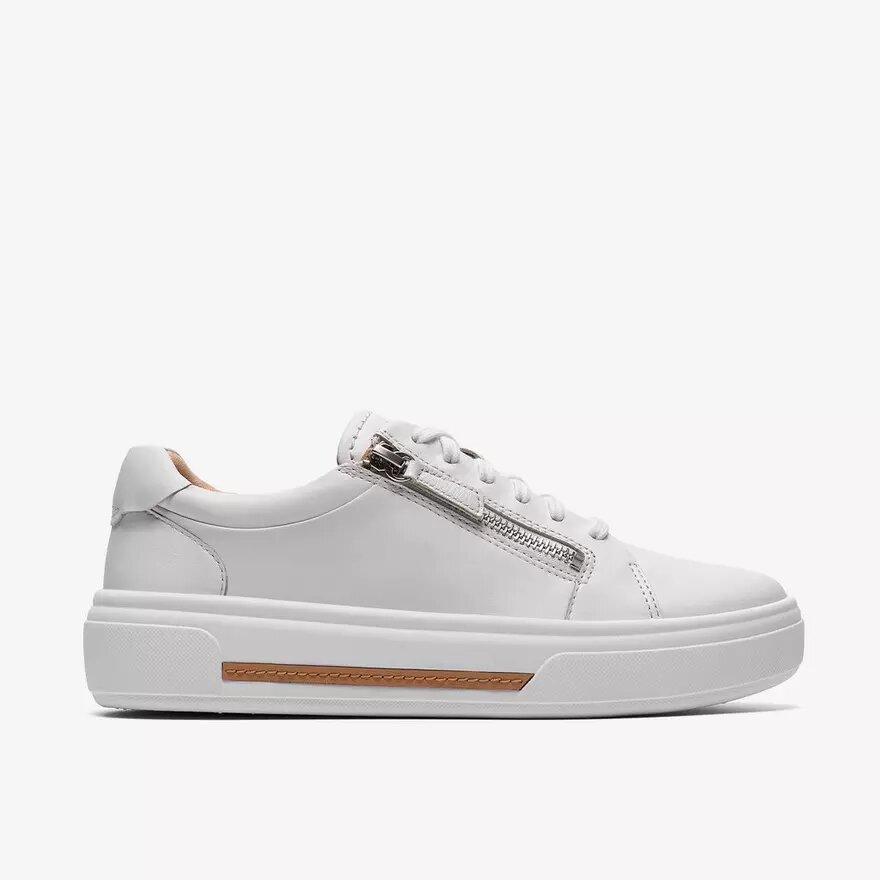 Sneakers da donna Hollyrose Zip in pelle bianca Sneakers da donna Hollyrose Zip in pelle bianca