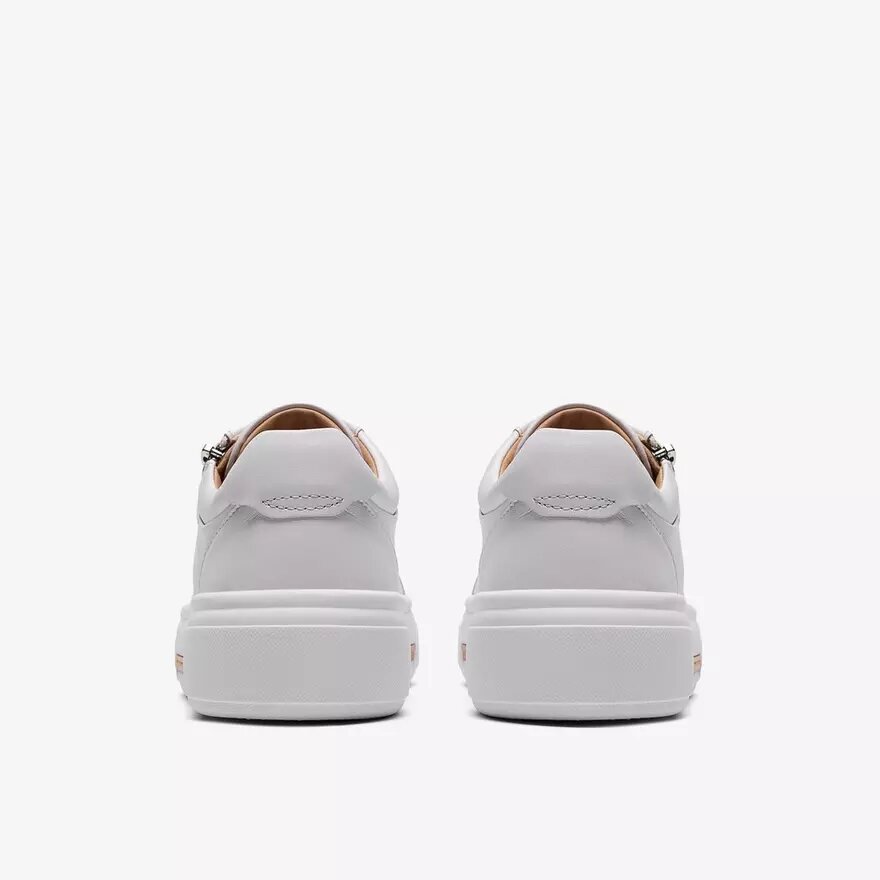 Sneakers da donna Hollyrose Zip in pelle bianca Sneakers da donna Hollyrose Zip in pelle bianca