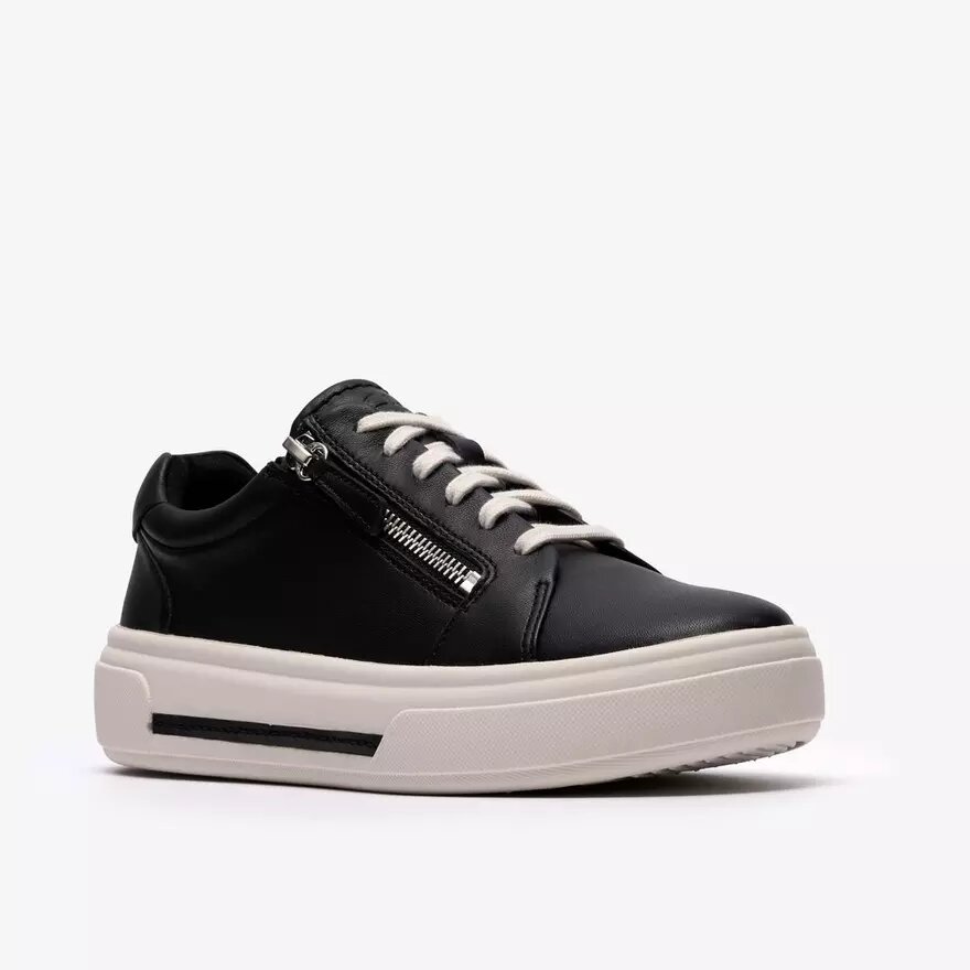 Sneakers da donna Hollyrose Zip in pelle nera Sneakers da donna Hollyrose Zip in pelle nera