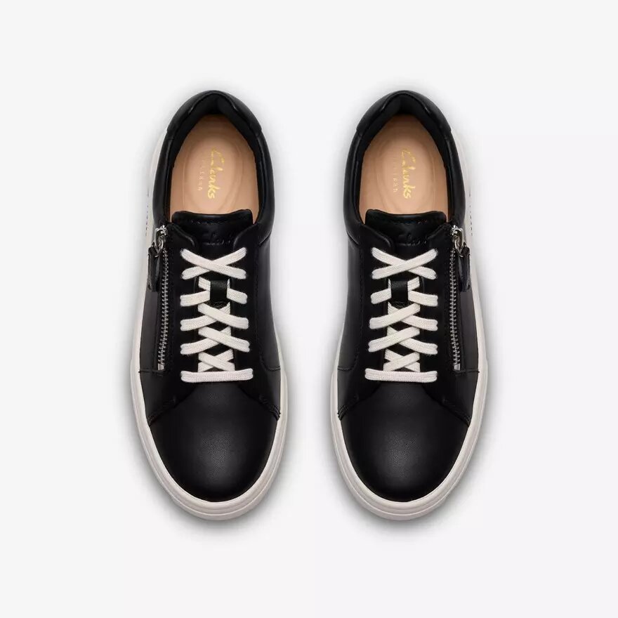 Sneakers da donna Hollyrose Zip in pelle nera Sneakers da donna Hollyrose Zip in pelle nera