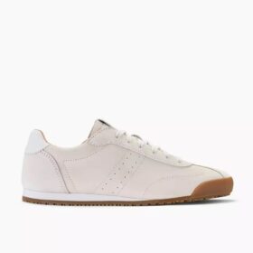 Sneakers da donna Moritz Lo2 in pelle scamosciata bianco sporco