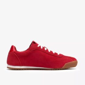 Sneakers da donna Moritz Lo2 in pelle scamosciata rossa