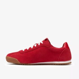 Sneakers da donna Moritz Lo2 in pelle scamosciata rossa