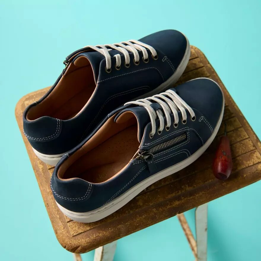 Sneakers da donna Nalle Lace in nabuk blu navy Sneakers da donna Nalle Lace in nabuk blu navy