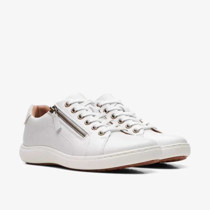 Sneakers da donna Nalle Lace in pelle bianca Sneakers da donna Nalle Lace in pelle bianca