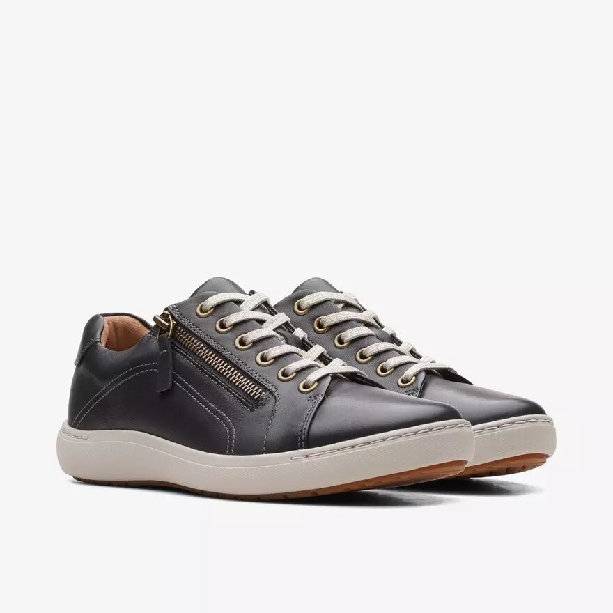 Sneakers da donna Nalle Lace in pelle nera Sneakers da donna Nalle Lace in pelle nera