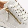 Sneakers da donna Tivoli Zip in pelle bianco sporco